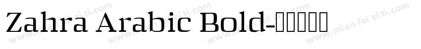 Zahra Arabic Bold字体转换